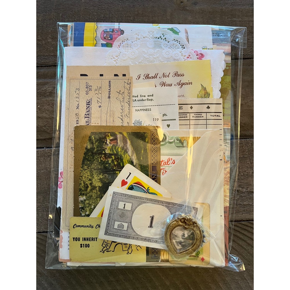VTG Ephemera Lot Junk Journal Scrapbook Supplies Retro Paper Collage Kit